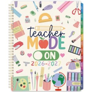 Teacher Planner 2026-2027 - 2026-2027 Teacher Lesson Planners from July 2026 - June 2027, 9 ''x 11 '', Academic Planner for School Year, Inner Pocket, Colorful Tabs