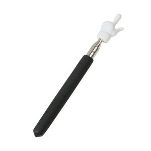Teacher Pointer Sticks Finger,Pointer for Classroom,Telescoping Hand Pointer, Retractable Classroom Pointer Fingers for Elementary School Kindergarten Teacher,Classroom Supplies (1 PCS, Black)