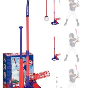 Tee Popper Baseball Training, T Ball Set, Batting Tee & Kids Baseball Toy