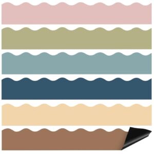 Tenceur 162 Pcs Magnetic Bulletin Board Borders, Boho Color