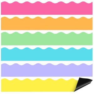Tenceur 162 Pcs Magnetic Bulletin Board Borders, Neon Colors