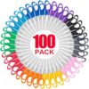 Toidgy 100 Pack Kids Scissors, 5 Inch Scissors Bulk for School, Blunt Tip Scissor for Kids Student Teacher,Kids Safety Scissor for Preschool Classroom Office Home,School Supplies Craft Cutting Paper