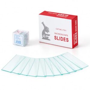 TOMLOV Microscope Slides and Cover Glass, 50 Slides, 100 Covers