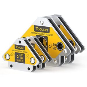 TOOLIOM Arrow Welding Magnet Set, 4-Pcs 25 lb & 50 lb Holding Force
