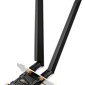 TP-Link WiFi 6E Tri Band Intel AX210 AXE5400 PCIe WiFi Card for Desktop PC