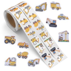 Truck Stickers, 2 Rolls Self-Adhesive Vehicle Construction Sticker for Kids