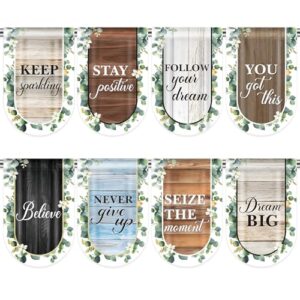 Tudomro 8 Pcs Motivational Classroom Curtain, 36" x 24", Eucalyptus Leaves