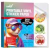 Uinkit Glossy Printable Vinyl Sticker Paper 11x17" Menu Size 200 Sheets