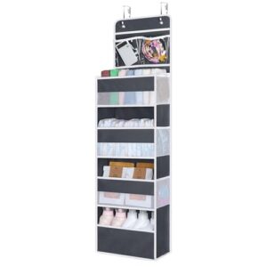 Univivi Over the Door Organizer for Baby Essential, 5-shelf, Dark Grey