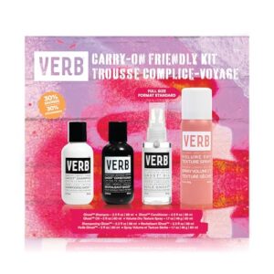 VERB Ghost Discovery Kits - VERB Carry-on Friendly Kit, 4 pc | Bestsellers for Frizz-Free Shine + Lift