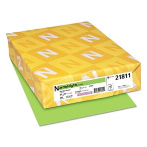 Wausau Papers Neenah Paper 21811 Astrobrights Colored Cardstock, 8.5” x 11”, 65 lb/176 GSM, Martian Green, 250 Sheets