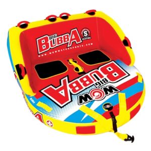 WOW Sports Bubba Towable Tubes for Boating, Boat Accessories for Tubing, Water Tube for Boats - Big Bubba 2 Person 340 lbs Capacity