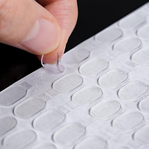 WWYICHEN Double Sided Adhesive Dots, Clear Removable Stick Dots for Picture, Photos, Balloon, Festival Party Decorations (300, 8x13mm)