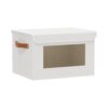 YheenLf White Portable Storage Box,Closet Bin,10.2x7.8x6.7In,1Pack