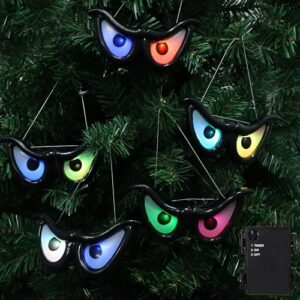 yofit 6.5ft Outdoor Halloween Decorations 5 Pairs Glowing Eyes