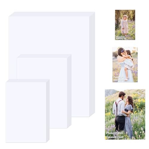 ZBEIVAN Glossy Photo Paper 4x6, 5x7, 8.5x11 inch, 150 Sheets, Inkjet Printer Paper for Dye Ink, 200 GSM (4x6, 5x7, 8.5x11 50 Sheets Each)