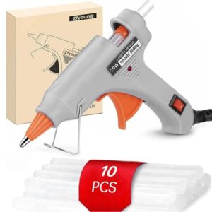 Zfyoung Mini Hot Glue Gun Kit with 10 Sticks 20W Fast Heating Craft Tool -