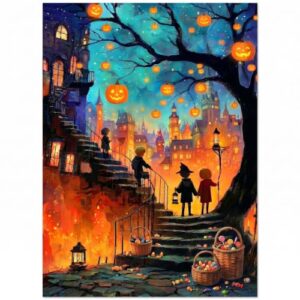 1000 Piece Puzzle for Adults - Halloween Treat Town - Trick or Treat Kids