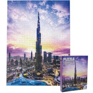 1000 Piece Puzzle for Adults, Jigsaw Puzzle Burj Khalifa Dubai