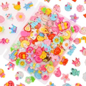 100pcs Slime Charms, Bulk Cute Resin Charms Set for Slime Add in Phone Junk Cases Nail Art Design Scrapbooking DIY Craft Decoration