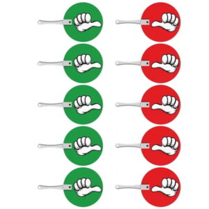 10 Pcs Yes or No Classroom Signs Thumb Up Thumb Down Voting Paddle Teacher Supplies Plastic Auction Paddle for Classroom
