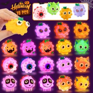 18Pcs Halloween Light Up Pop Balls Halloween Party Favors Gifts for Kids