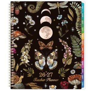 2026-2027 Teacher Planner, Lesson Planner 2026-2027, 8.5" x 11", July 2026 - June 2027, Colorful Monthly Tabs, Inner Pocket