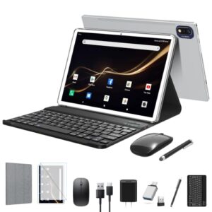 2026 Latest 10.1 Inch Tablet Android 16 Tablets with Keyboard 20GB RAM 128GB ROM 1TB Expand Tablet with 7000mAh Battery, 21MP Camera, Octa-core Processor, FHD Screen, GPS, Deal Speaker, BT 5.0