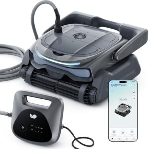 (2026 New) BUBLUE Bubot 800P Gen2 Robotic Pool Vacuum,Cleans Floor/Wall/Waterline/Shallow Area,Powerful Suction Pool Cleaner,Smart Navigation,App Control & Scheduling for Pools up to 1,076 Sq.Ft.Grey