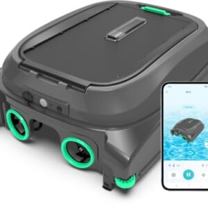 (2026 Upgraded) BRINBO SK01 Solar Pool Skimmer Robot, Carbon Gray