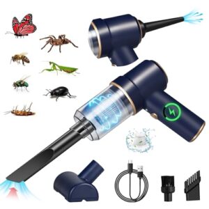 2026 Upgraded Bug Vacuum with Long Nozzle for Adults&Kids&Garden, 5 in 1 Handheld Fly Vacuum Catcher for Spider Insect Wasps Bees Ants Ladybugs, Humane Indoor/Outdoor Cordless Catch and Release