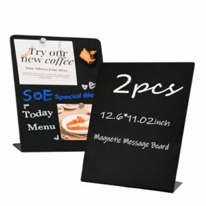 2 Pack 12.72x11.02 Magnetic Dry Erase Board w/Stand Desktop Tabletop Use