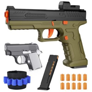 2 Pack Plastic Toy, Education Model Shell Ejecting Toy | Plastic Fidget Toy with 10 Loadable Shells for Tactile Fidget Play, Christmas Halloween Birthday Gifts for Boys Kids