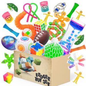 35-Piece Fidget Set, Sensory Activity Bundle, Party Favor Assortment, Goodie Bag Fillers, Holiday Stocking Stuffers, Birthday Gift Ideas
