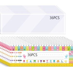 36Pcs Cartoon Animals Desk Name Tags Set with Nameplates and Pocket