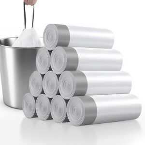 4 Gallon Small Trash Bags, 200 Count Unscented Drawstring Garbage Bags for Bathroom Bedroom Office & Car Wastebasket