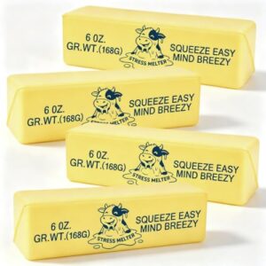 4 Pack Butter Squishy Toys,Slow Rising Butter Stick Squeeze Fidget Toys