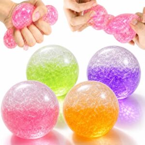4Pack Stress Balls Fidget Toys,Soft Squishy Toys for Stress Relief