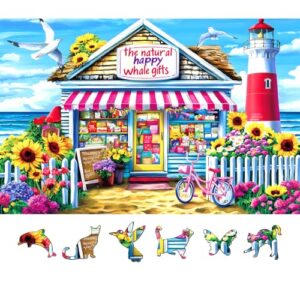 500 Piece Puzzles for Adult, Summer Beach House Puzzles