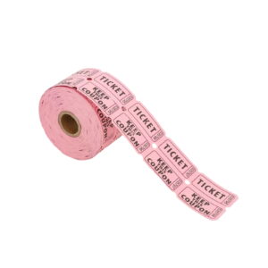 500 Piece, Tearable Admission Coupon Voucher, 250 Pairs Per Roll With Random Numbering For Events And Prize Draws One Size