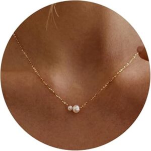 Gold Pearl Necklace