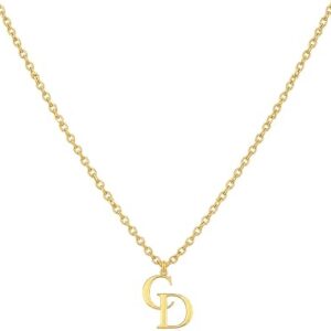 Custom Initial Letter Necklace Personalized Name Initial Jewelry for Women