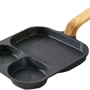 9in Nonstick Divided Griddle Pan for Omelets Bacon Sausage and Toast