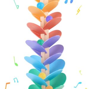 Marble Run Wood Ball Drop Toy Marble Tree Set for 3-5 4-8 (1.1″ Balls) | Marble Run Wooden Musical Tree Set Ball Run Toys for 4-8 8-12 Years Old Marble Tree Montessori Toys Christmas Birthday Gift