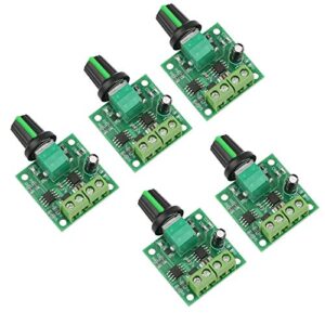 5 Pcs 1.8v 3v 5v 6v 7.2v 12v 2A 30W low voltage DC motor speed controller PWM 1803BK adjustable drive switch with speed control knob
