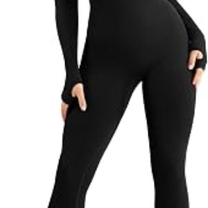 Popilush Long Sleeve Jumpsuits for Women with Built-In Bra