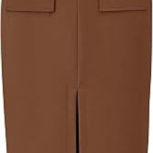 KIRUNDO High Waist Cargo Midi Pencil Skirt