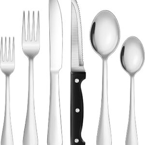 KUIHT Silver Silverware Set
