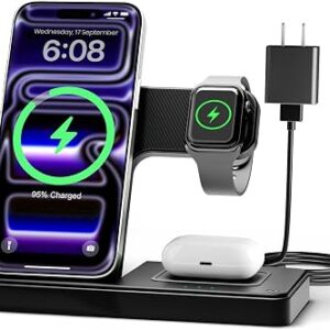 Wireless Charger iPhone Charging Station 3 in 1 Charger Stand