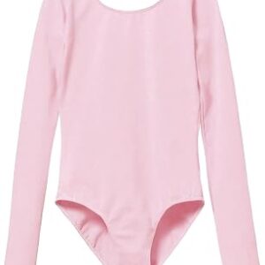 MdnMd Girls Classic Long Sleeve Leotard